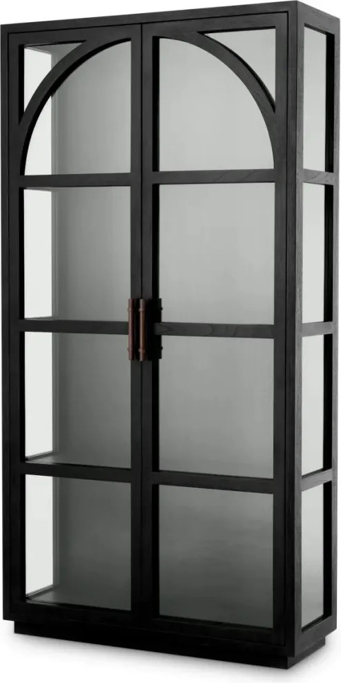Vitrina design LUX, Furnir Stejar negru, San Bernardino