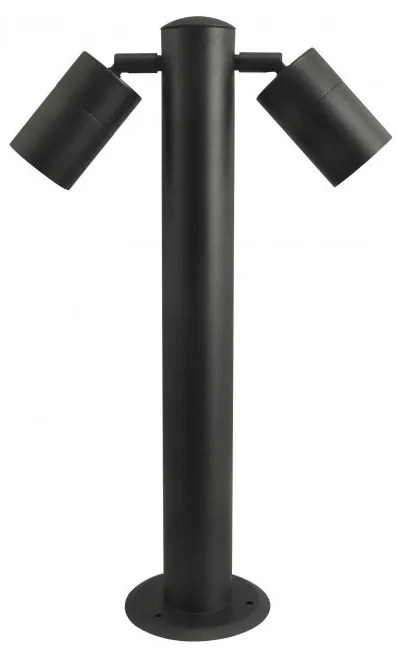 Stalp de exterior cu spoturi directionabile IP44 ROLF 2 50cm negru