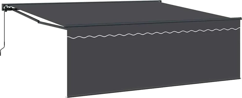 vidaXL Cortina Retractabilă Manual Antracit 400 × 300 cm