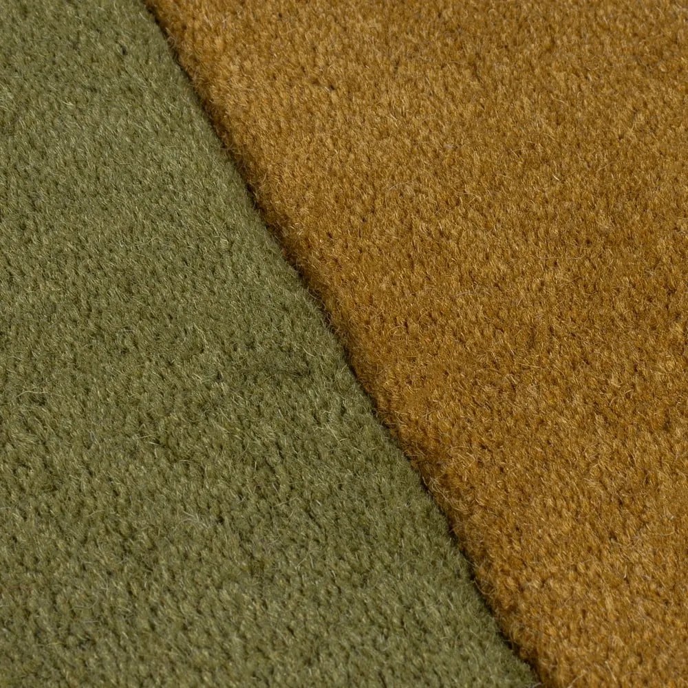 Covor verde din lână 180x120 cm Lozenge - Flair Rugs