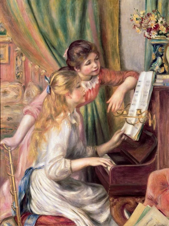 Reproducere Young Girls at the Piano (1892), Pierre Auguste Renoir