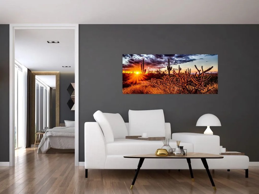 Tablou - Ora aurie a deșertului (120x50 cm)