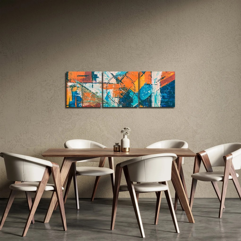 Tablou - Abstract (cu ceas) (90x30 cm)