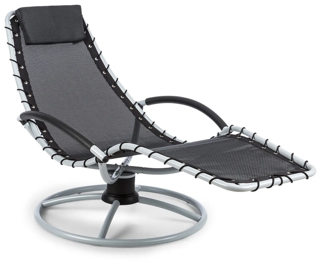 Blumfeldt The Chiller, scaun balansoar, 77 x 85 x 173 cm, 360 Comfort, ComfortMesh, negru