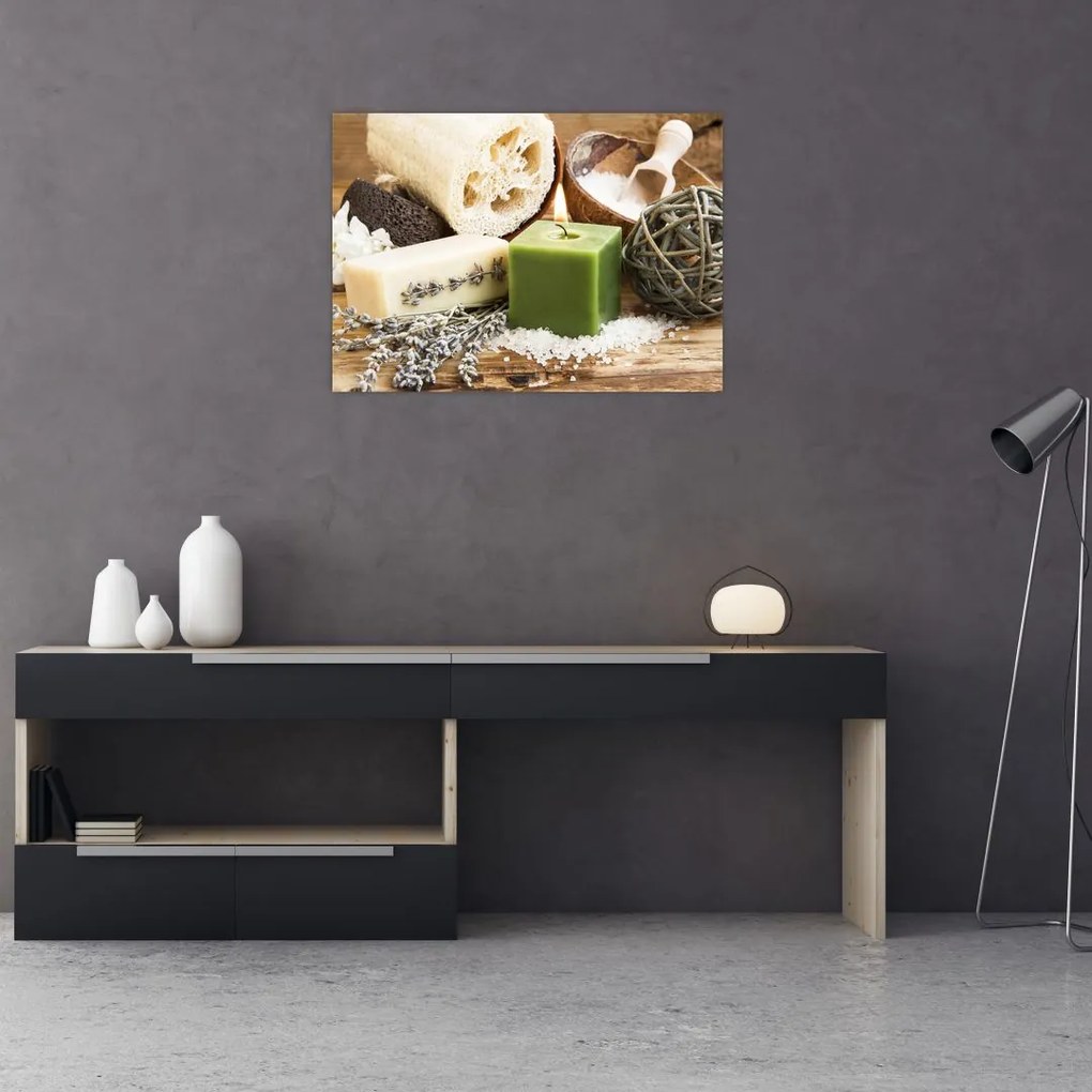 Tablou pe sticlă - Momente pentru relaxare (70x50 cm)