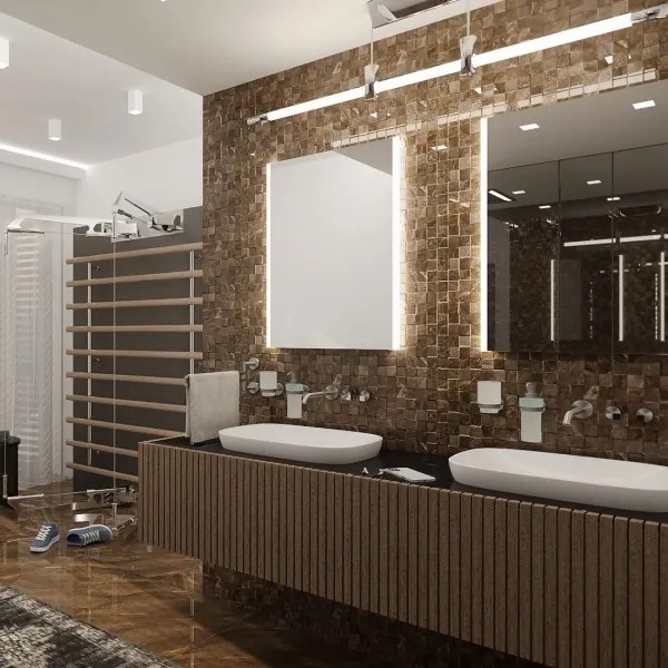 NIMCO ZP 11000 - Oglindă LED pentru baie, retroiluminată, 6500 K, 60 x 40 cm, IP44