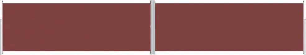 vidaXL Copertină laterală retractabilă, maro, 220x1200 cm