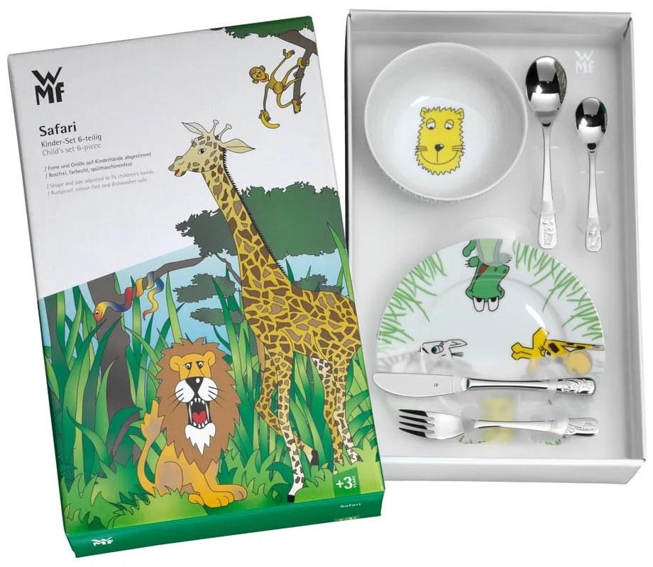 Set masă din 6 piese pentru copii WMF Cromargan® Safari