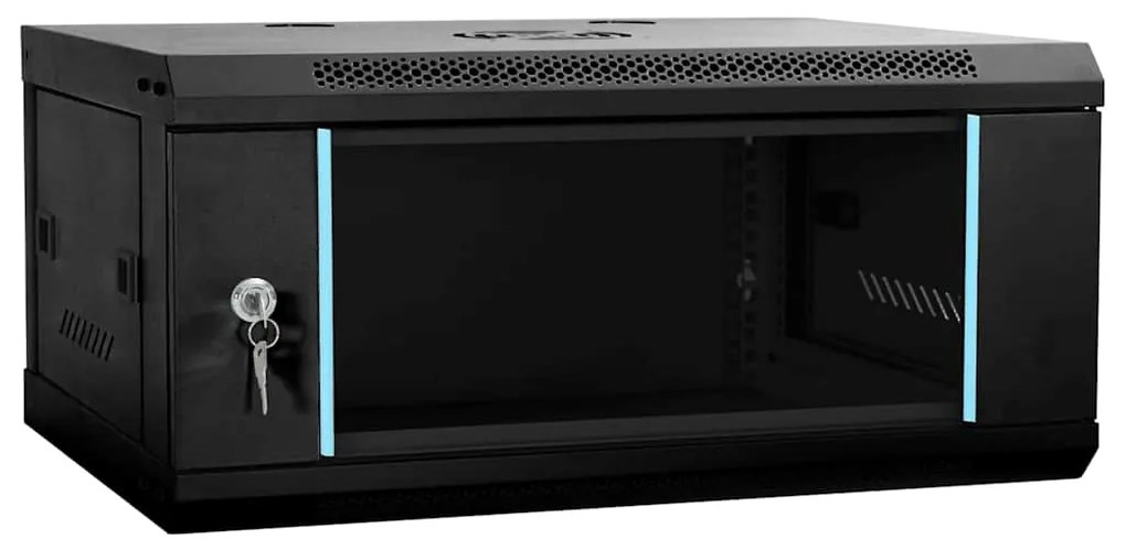 vidaXL Dulap de rețea cu depozitare Negru 60 x 35 x 28 cm Oțel