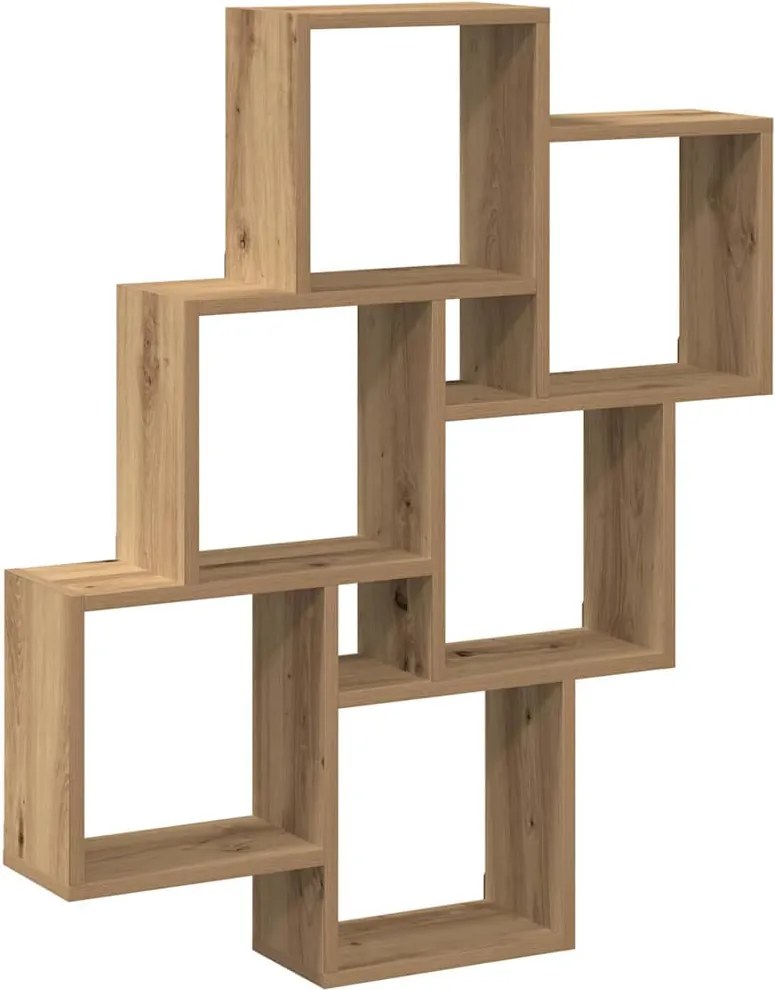 vidaXL Raft perete cub, stejar artizanal, 78x15x93 cm, lemn prelucrat