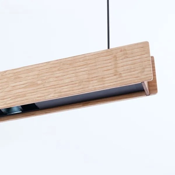 Immax NEO 07304L - Lustră LED reglabilă pe cablu MADEIRA, 33W/230V, Wi-Fi Tuya, 152 cm, stejar