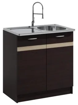 Set mobilier de bucătărie VALERIA 180 cm, stejar sonoma/maro