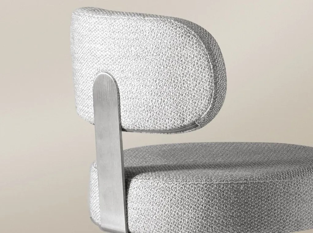 Scaun de bar pivotant cu inaltime reglabila Stool gri deschis