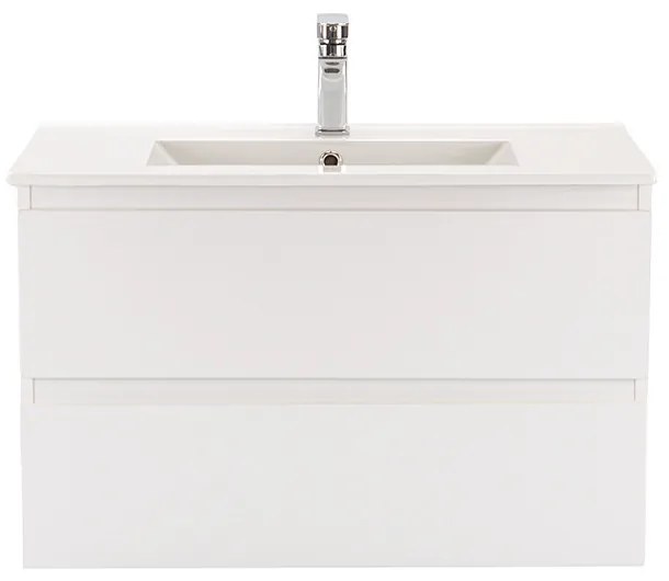 Dulap inferior Vario Forte 80 cu lavoar alb-alb