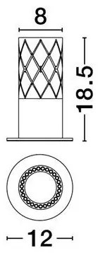 Veioza, Lampa de masa LED PHOS auriu