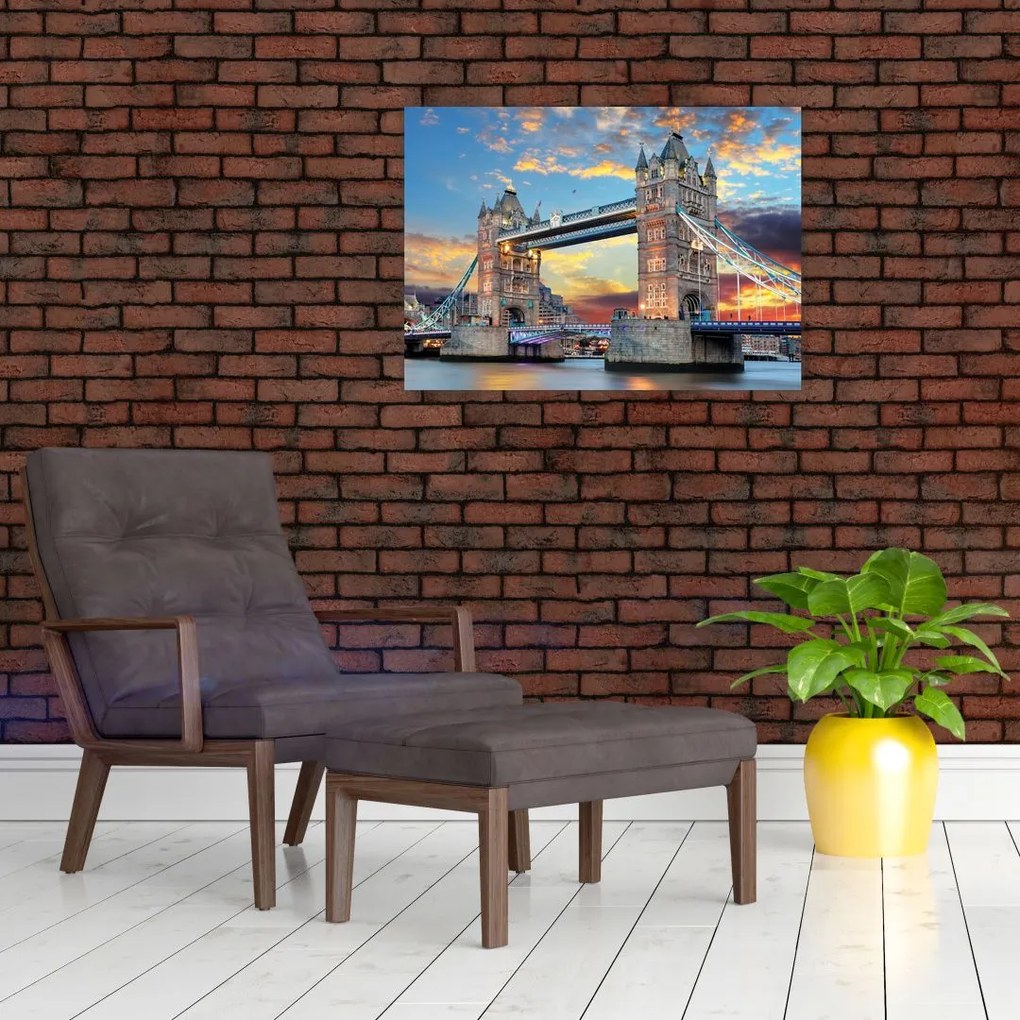 Tablou pe sticlă - Tower Bridge, Londra, Anglia (70x50 cm)
