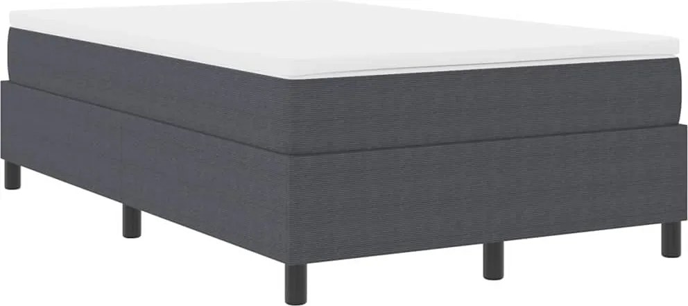 vidaXL Pat cu arcuri Gri închis și alb 120 x 200 cm