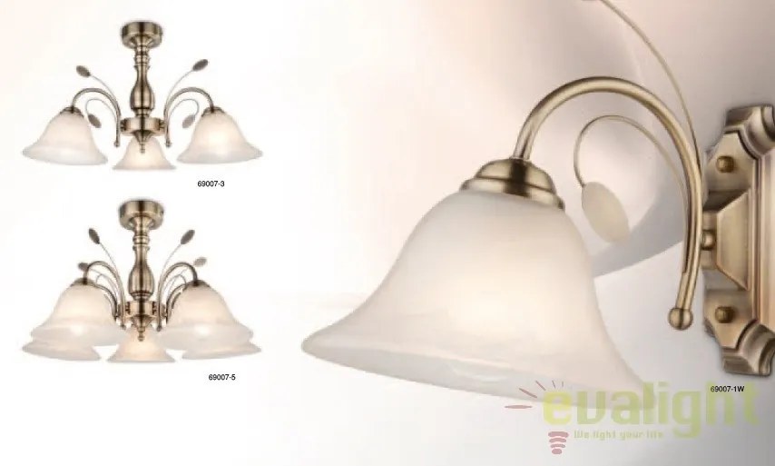 Lustra aplicata cu 5 brate, design clasic POSADAS 69007-5 GL