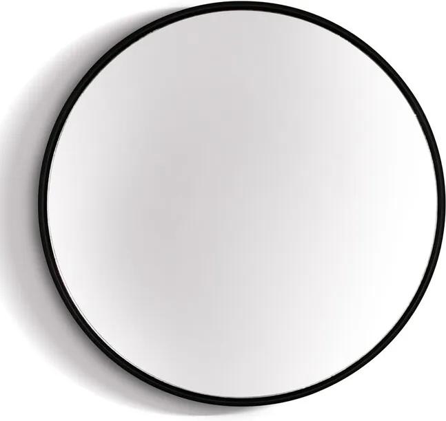 Oglinda de perete Avina, neagra, 60 x 60 cm