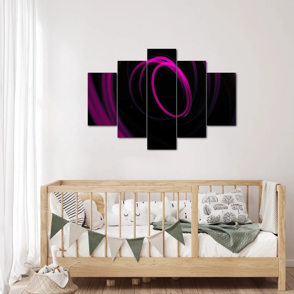 Tablou - linii violete (150x105 cm)