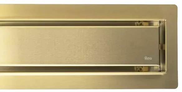 Set rigola pentru dus plus capac auriu periat Rea Neox Pro 70 cm