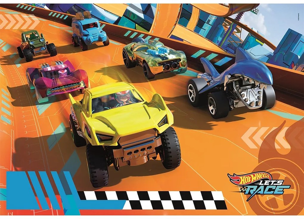 Hot Wheels Turbo Track Puzzle maxi de 104 piese Clementoni