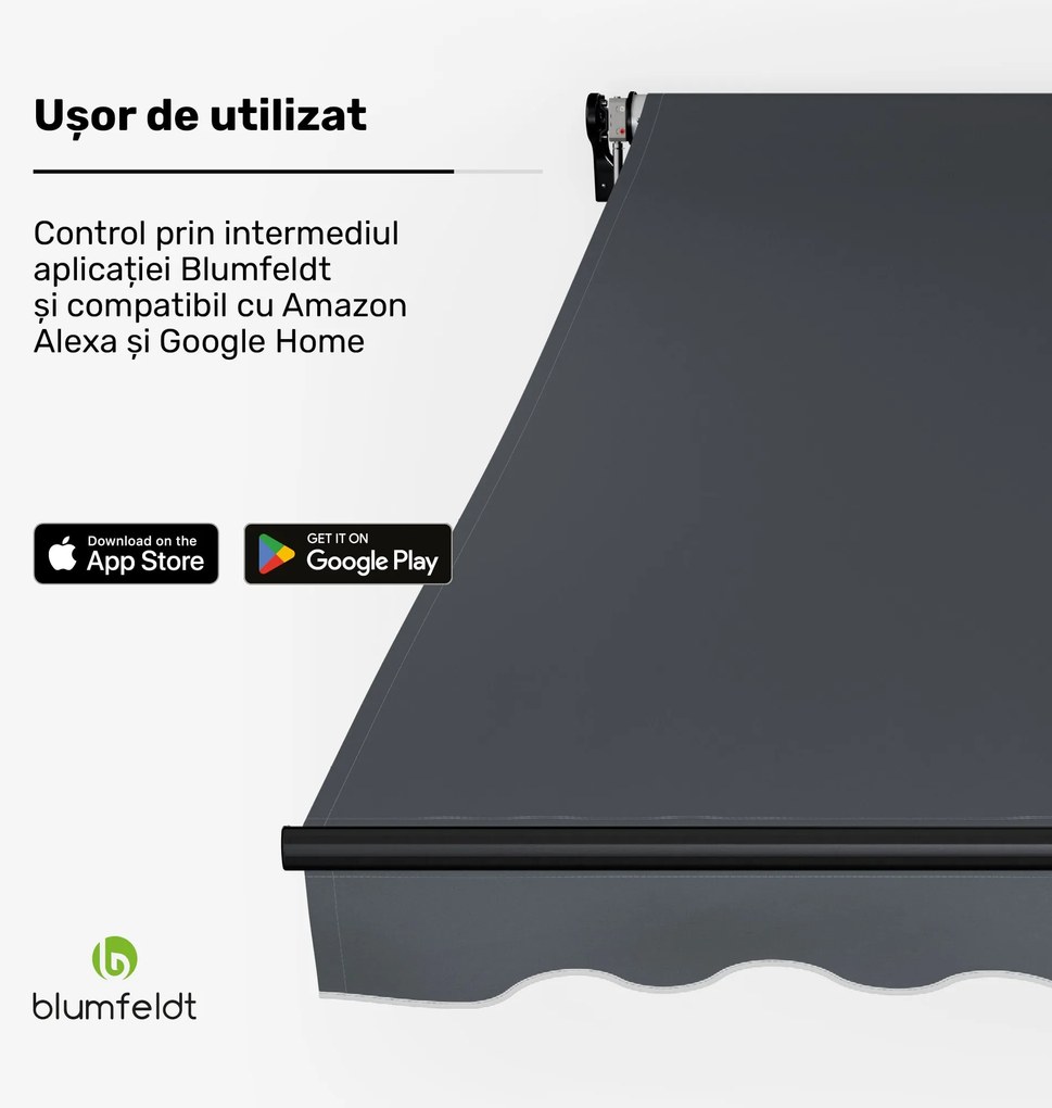 Copertină CloudShade, Control Inteligent, Protecție UV, Montare pe Perete