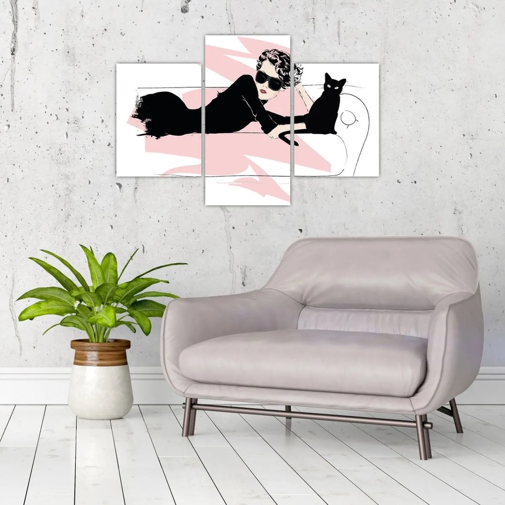 Tablou - Doamnă de modă (90x60 cm)