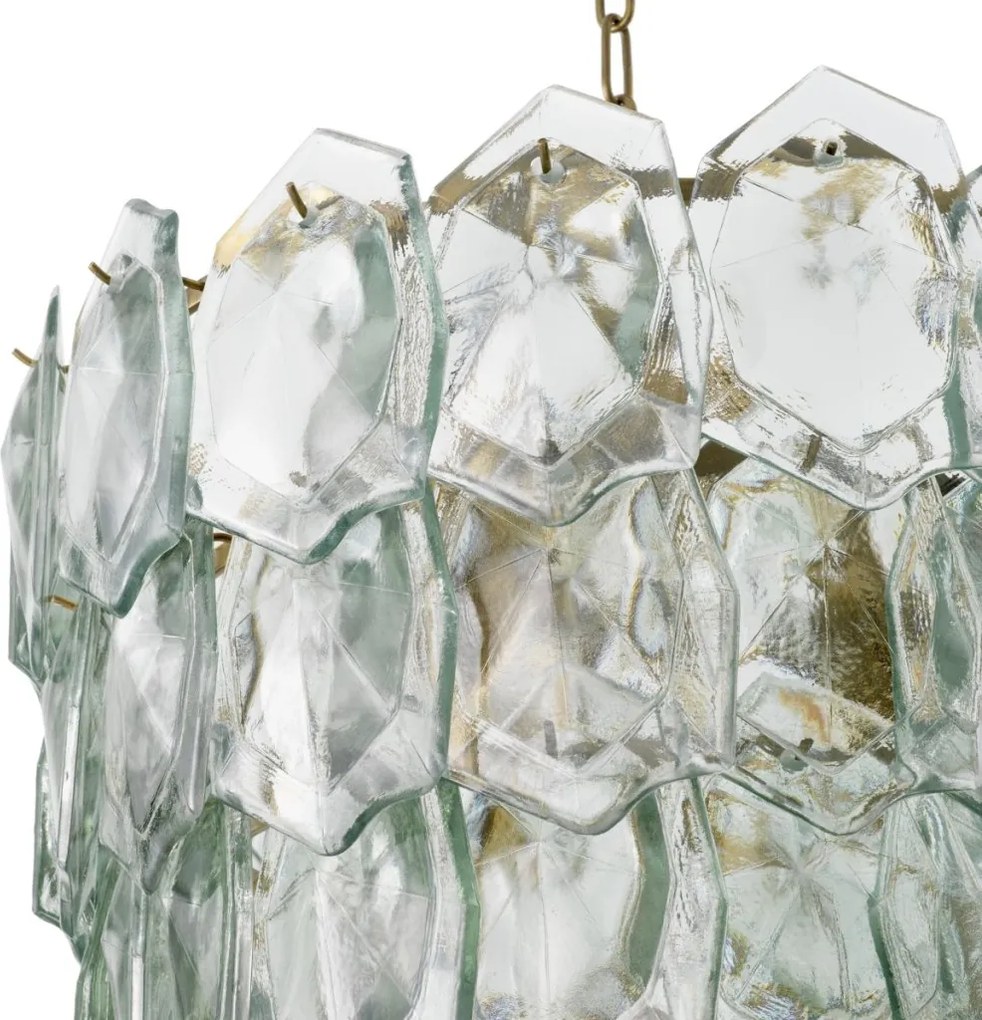 Candelabru LUX, Otel Alama Vintage, Sticla Transparenta, Elias