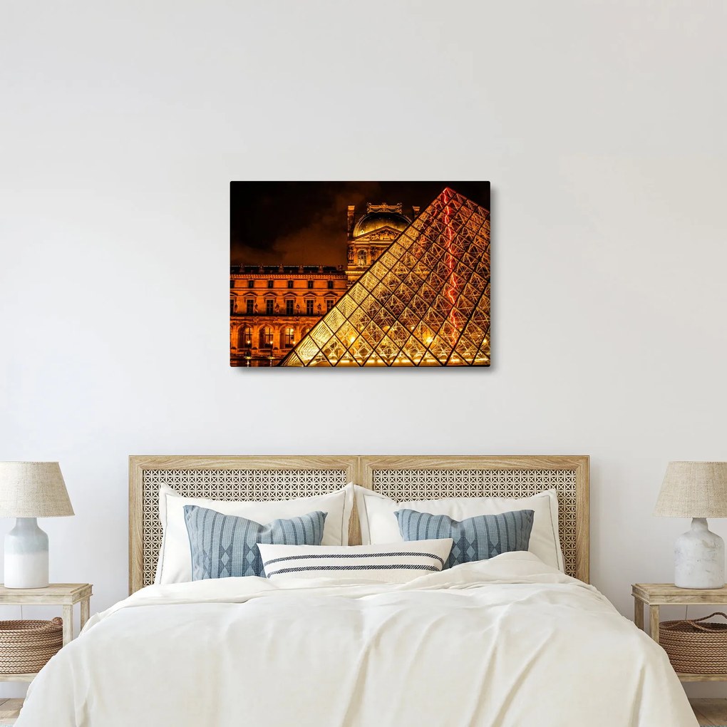 Tablou cu Louvre la Pris (70x50 cm)
