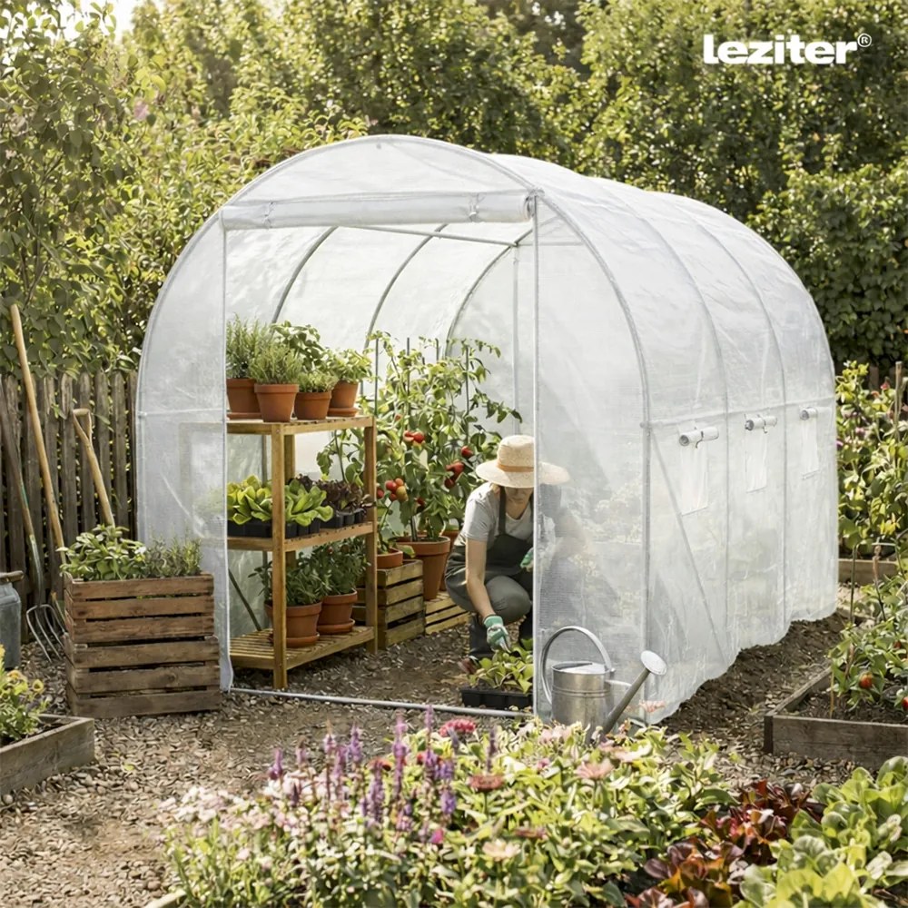 Cort din folie 200x200x300 cm cu cadru ranforsat + folie transparentă