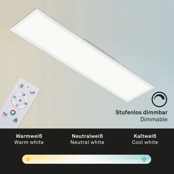 Plafonieră RGBW dimabilă SLIM LED/40W/230V Brilo + telecomandă