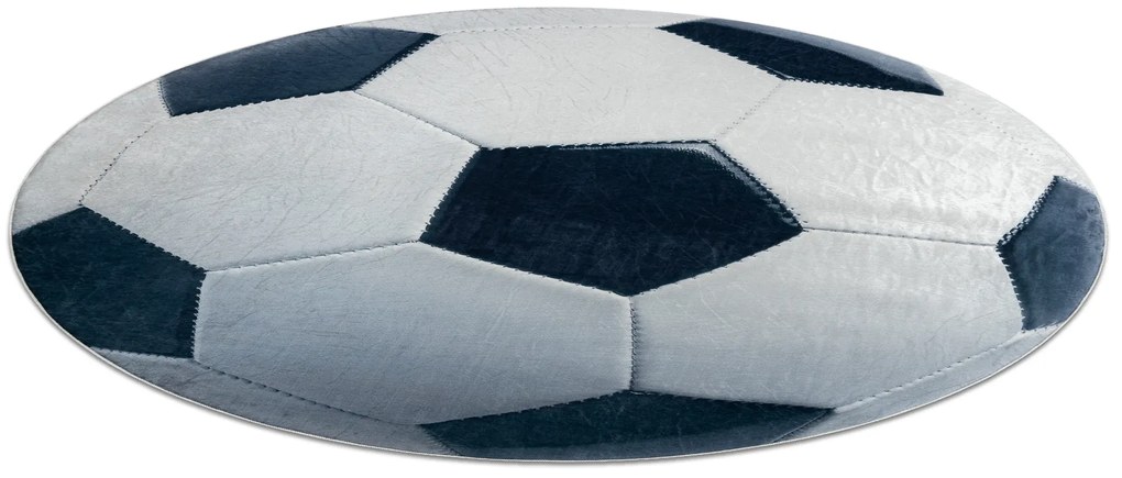 BAMBINO 38540 cerc covor lavabil - Fotbal pentru copii anti-alunecare - negru / alb