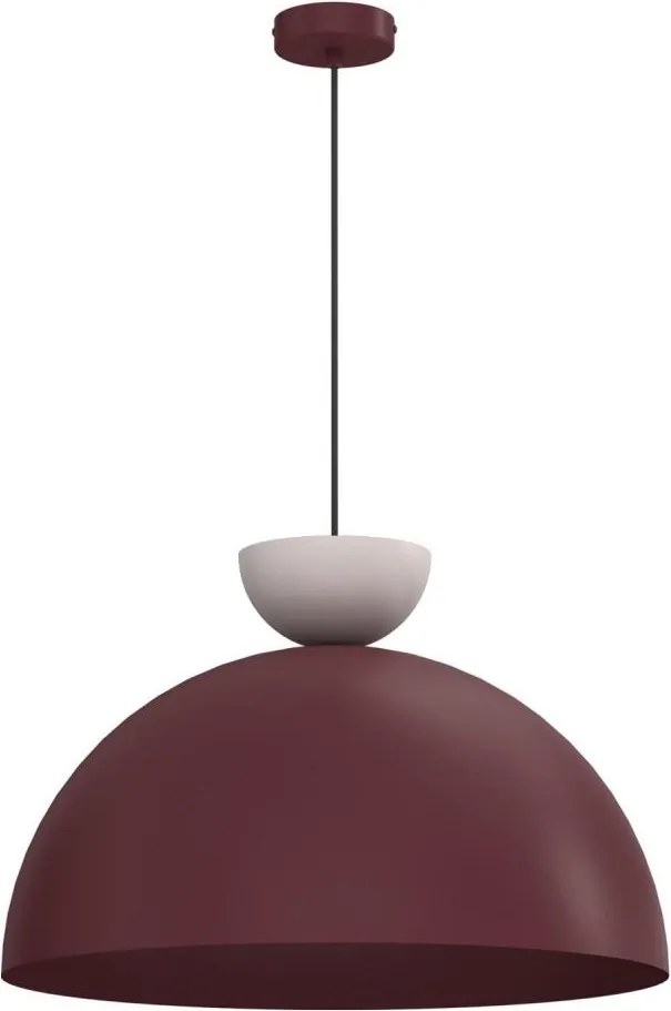 Candelabru suspendat pe cablu NEVIS 1xE27/15W/230V Ø 50 cm bordo