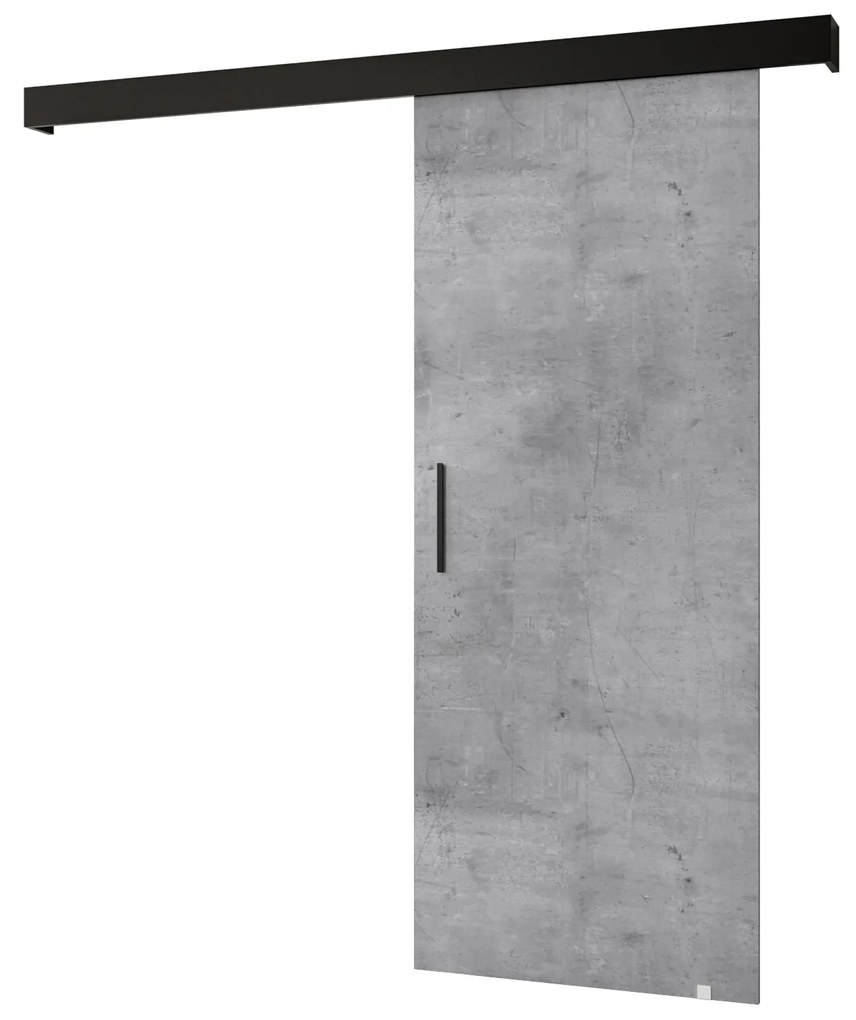 Uși culisante 90 cm Sharlene I (beton + negru mat + negru). 1043574