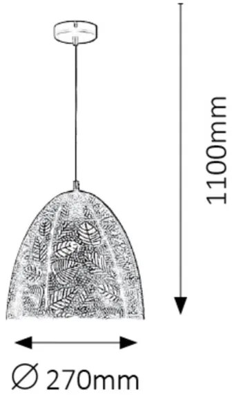 Rabalux 2277 - Lustră pe cablu MANORCA 1xE27/40W/230V