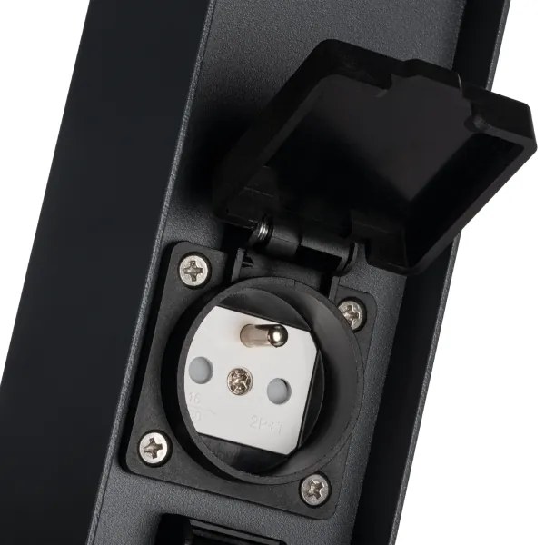 Lampă de exterior cu 2 prize Kanlux 38765 DASTEN 1xG9/11W/230V 50 cm IP44 negru