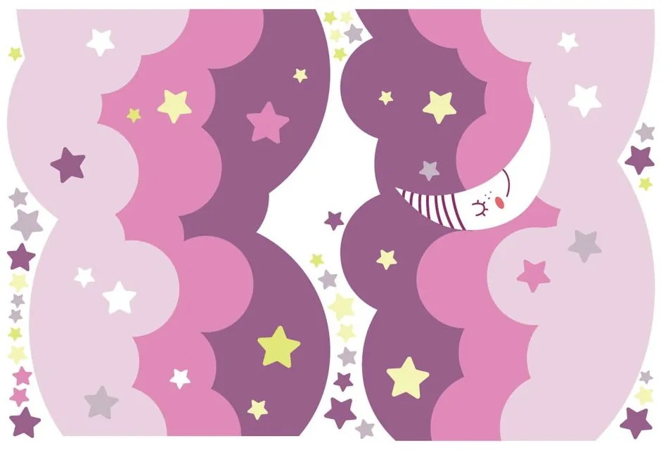 Autocolant Ambiance Scandinavian Clouds Starry Sky