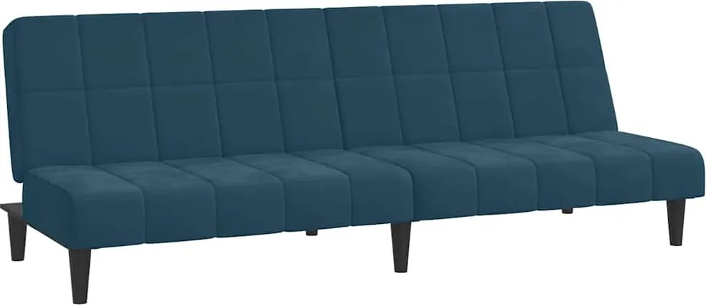 vidaXL Canapea extensibilă cu 2 locuri, albastru, catifea