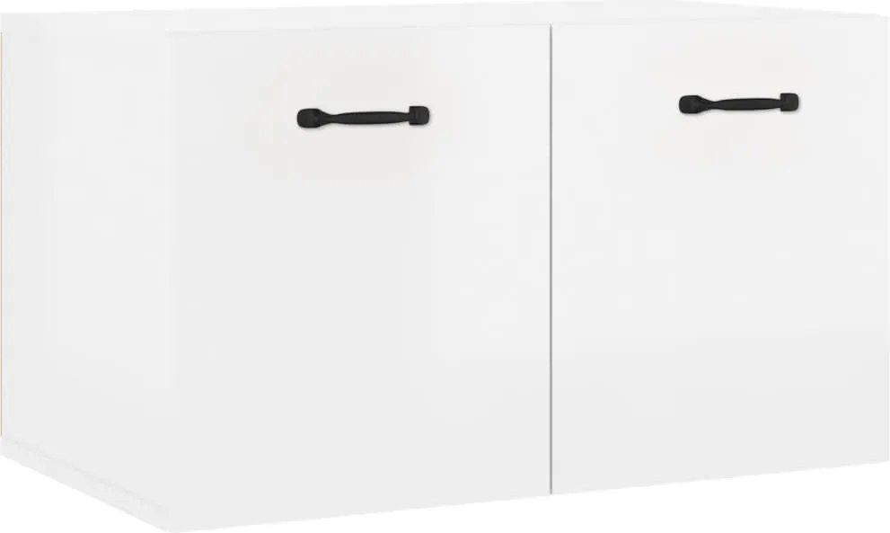 vidaXL Dulap de perete, alb extralucios, 60x36,5x35 cm, lemn compozit
