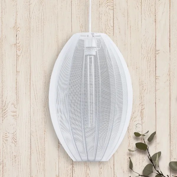 Lustră pe cablu KAREI 1xE27/20W/230V d. 30 cm alb