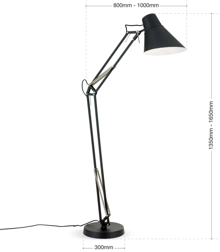 Lampa de podea moderna cu brat articulat Bachelor