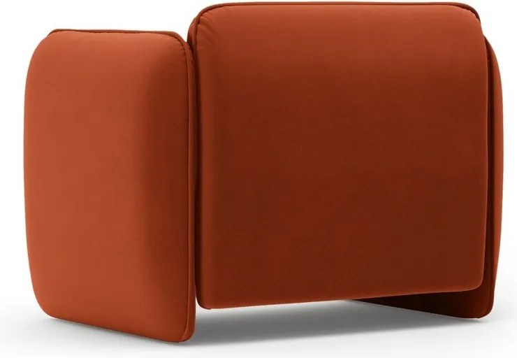 Fotoliu cărămiziu cu tapițerie din catifea Georgia – Micadoni