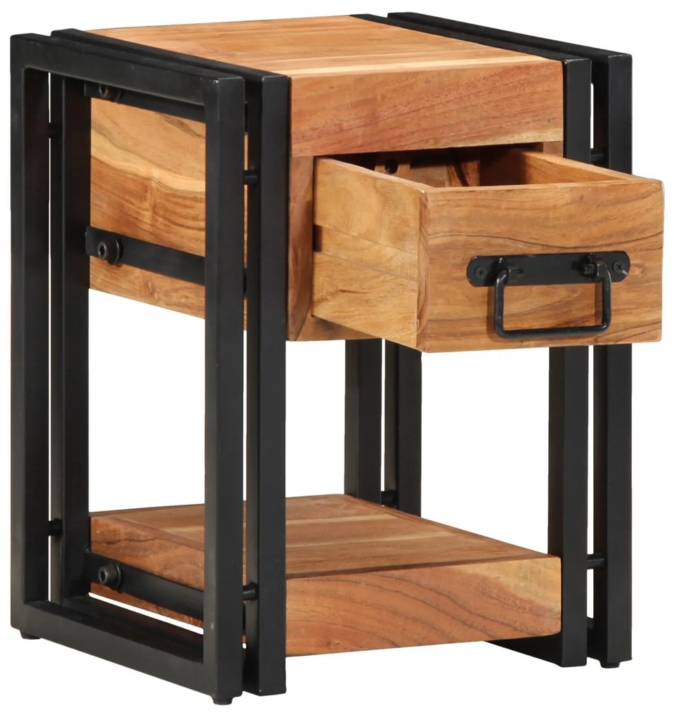 vidaXL Dulap de noapte 2 pcs Maro 30 x 30 x 40 cm lemn masiv de acacia