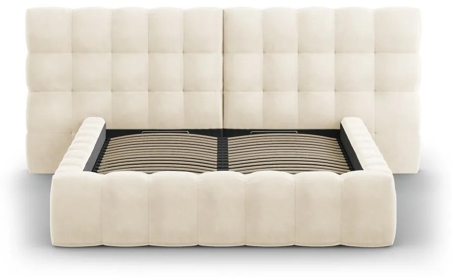 Pat tapitat catifea Bali T – 140×200 cm