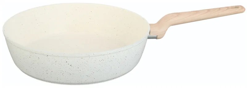Tigaie adanca Voltz Nice OV54419E28D, 28x6.8 cm, Acoperire marmura, Inductie, Cream melange