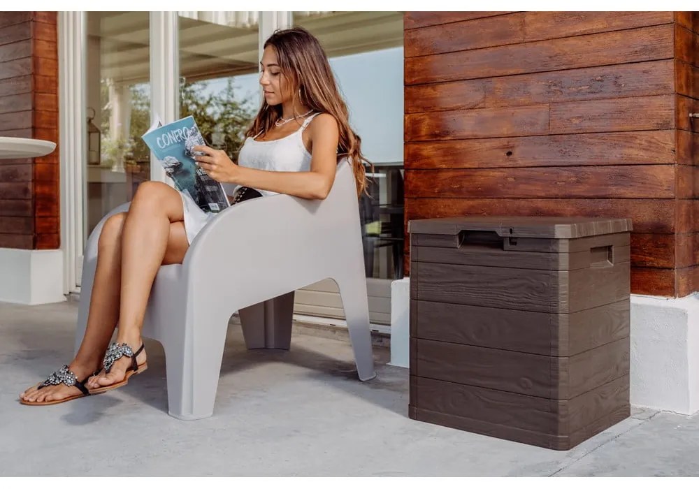 Cutie de depozitare pentru grădină maro închis Woodys – Toomax