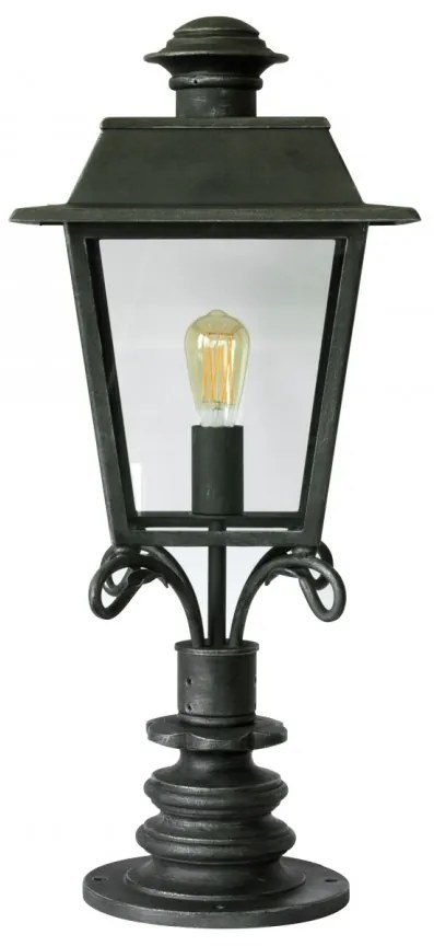 Stalp iluminat exterior din fier forjat, inaltime 84cm, AL 6796