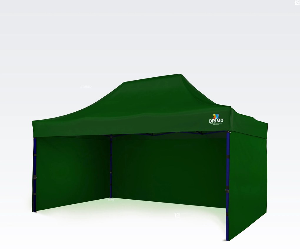 Standuri de vânzare 3x4,5 m cu 3 pereți | Asamblare rapidă, 12,5 m² - cu 3 pereți - Verde