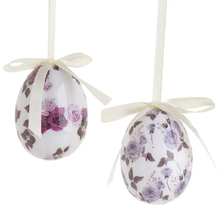 Set 4 oua decor Purple Flowers